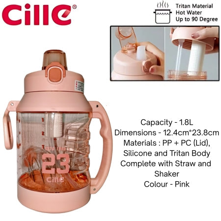 1.8L Shaker Bottle with Mixing Ball